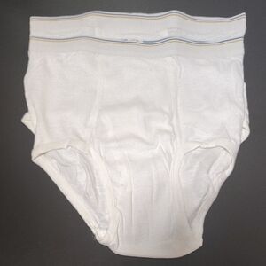 New Vintage Fruit Of The Loomd Men's White Briefs 2 Pairs Size 36